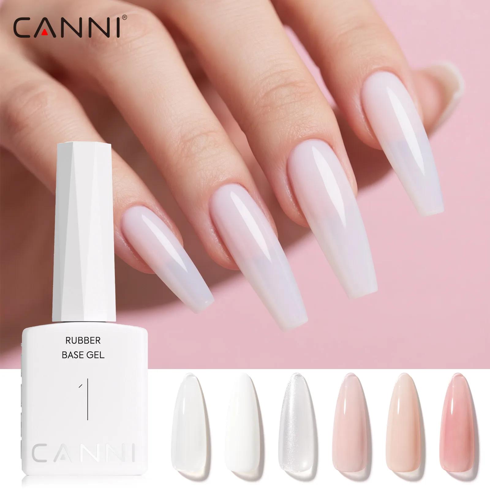 CANNI Gel de Base en caoutchouc 9ml 12 couleurs sans TPO/HEMA Base de constructeur souple tremper UV