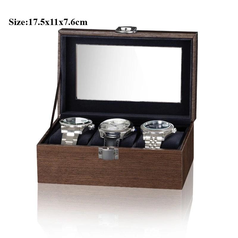 Boîte de montres en bois boîtes de montre pour hommes organisateur boîte de rangement de montre en b