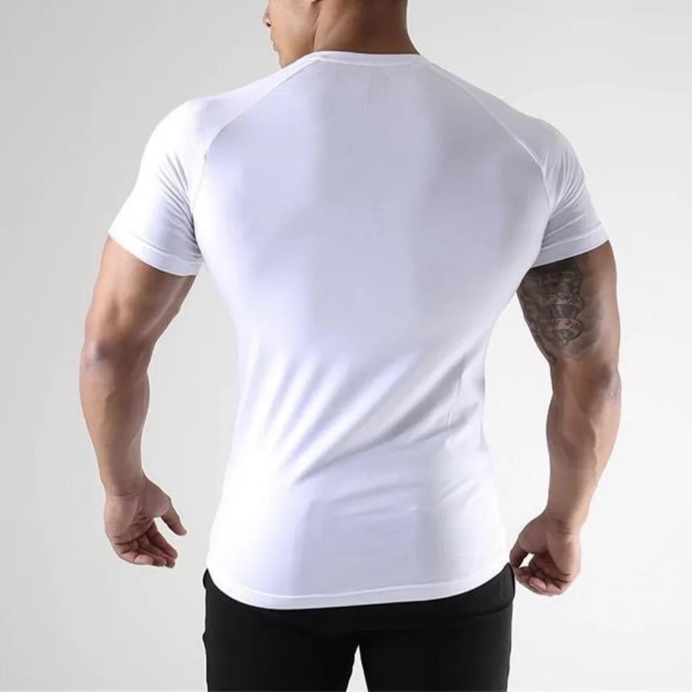 T-Shirt à manches courtes pour hommes, vêtements de course, d'entraînement, de sport, respirant, hau