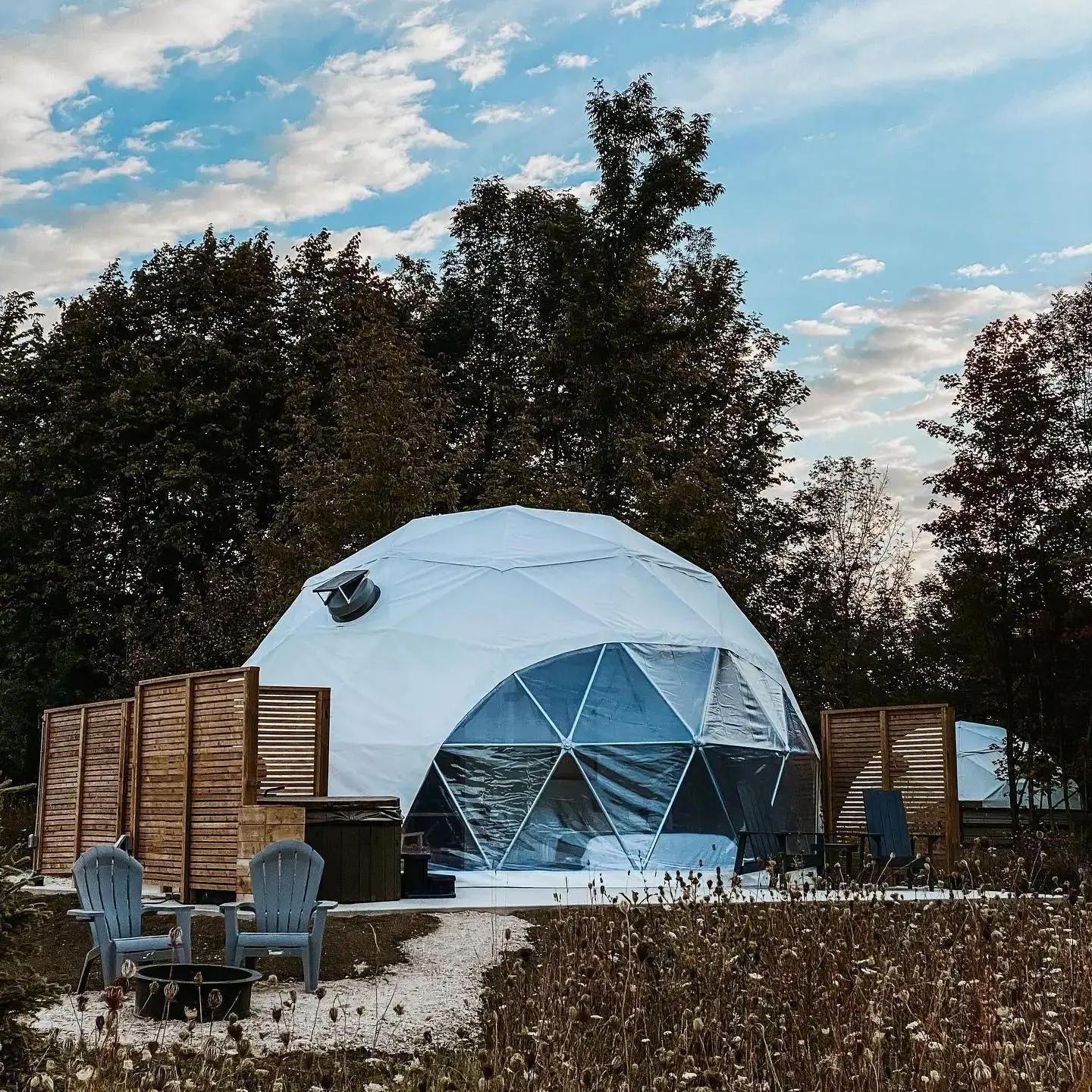 Tente d'hôtel dôme géodésique manoir serre tente loisirs Resort vacances en plein air Glamping tente