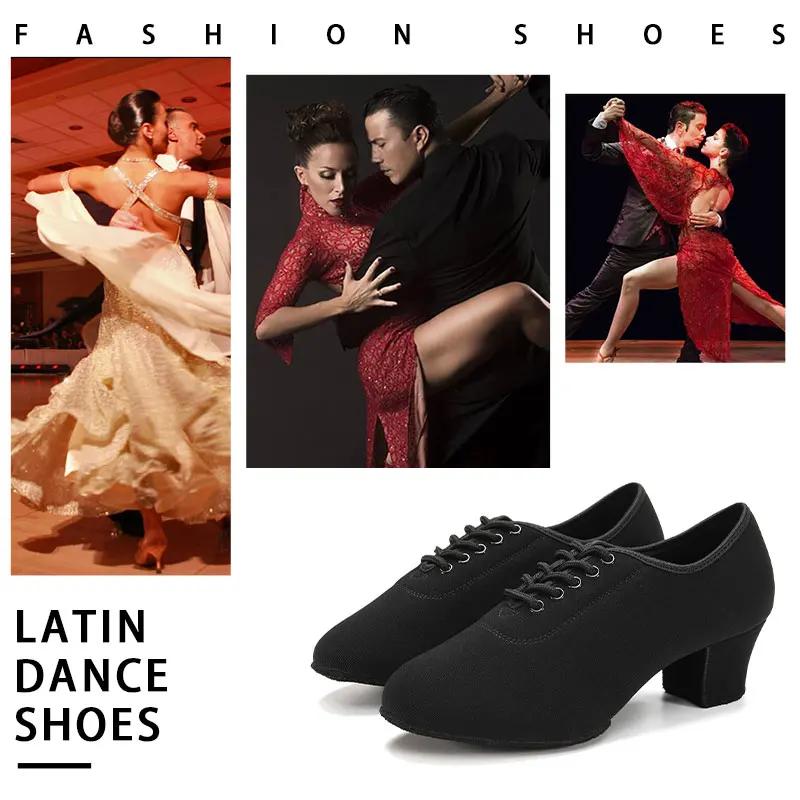 Chaussures de danse latine pour hommes et femmes, chaussures de salle de RhOxford, baskets d'entraîn