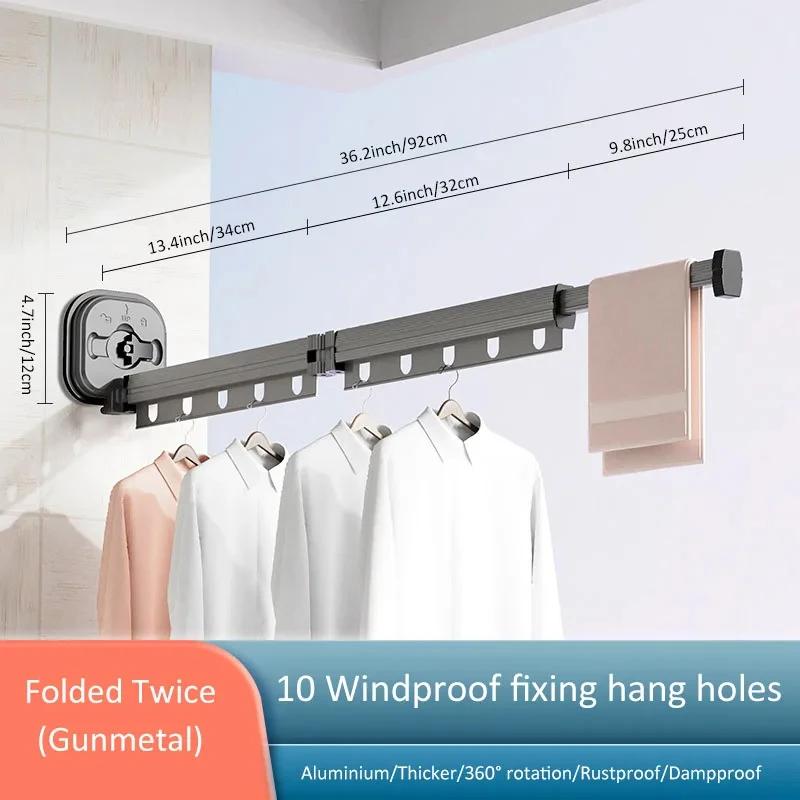 Étendoir à vêtements rétractable, peu encombrant, supports de séchage pliables pour buanderie, suppo