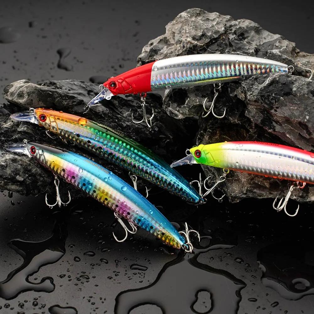 Jerkbait flottant longue coulée 130mm 23g leurre de pêche avec crochets de qualité Wobbler vairon po