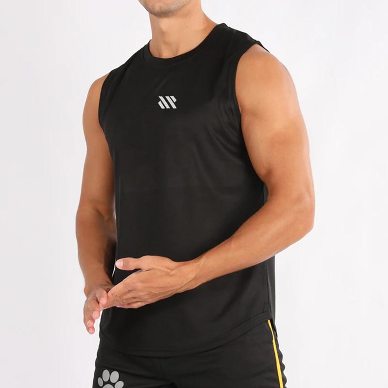 GITF gilet de musculation pour hommes entraînement de gymnastique maille Fitness chemise sans manche