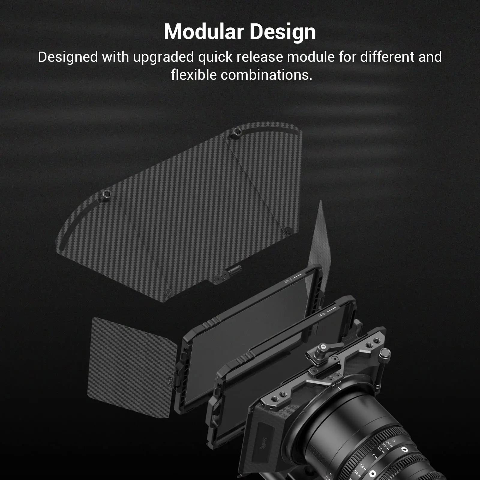 SmallRig Mini Matte Box Pro Mini Follow Focus Protection contre l'éblouissement et l'évasement à dég