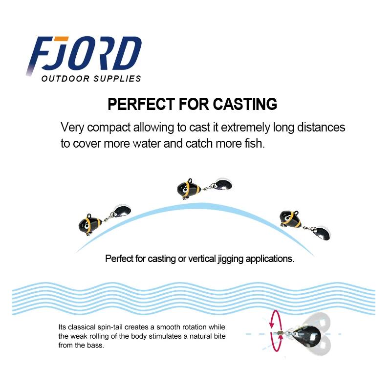 FJORD Spinner cuillère métal VIB queue réglage rapide 7g 10.5g 14g Swimbait leurre de pêche Mini gab