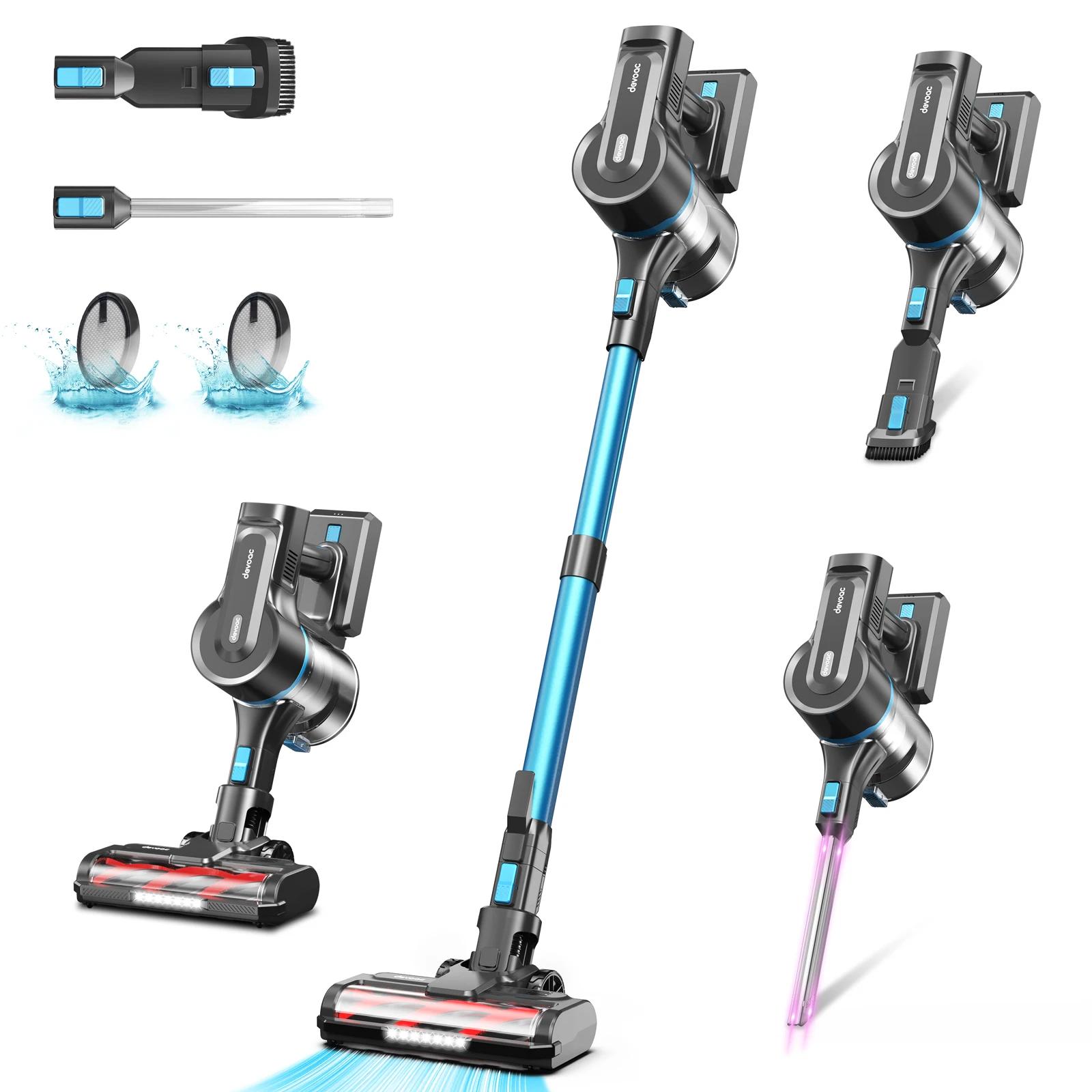 Devoac-Aspirateur sans fil intelligent S11, aspirateur balais, conception autoportante, batterie per