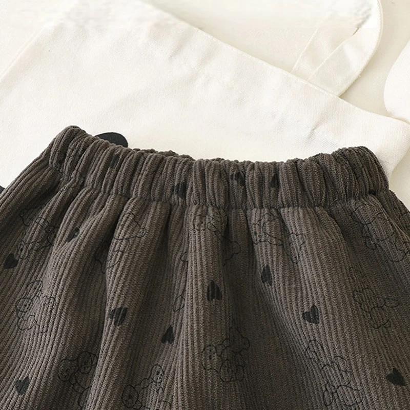 Pantalon unisexe doublé polaire pour enfants, collection Printemps 2026, motif rétro à pois, pour ga