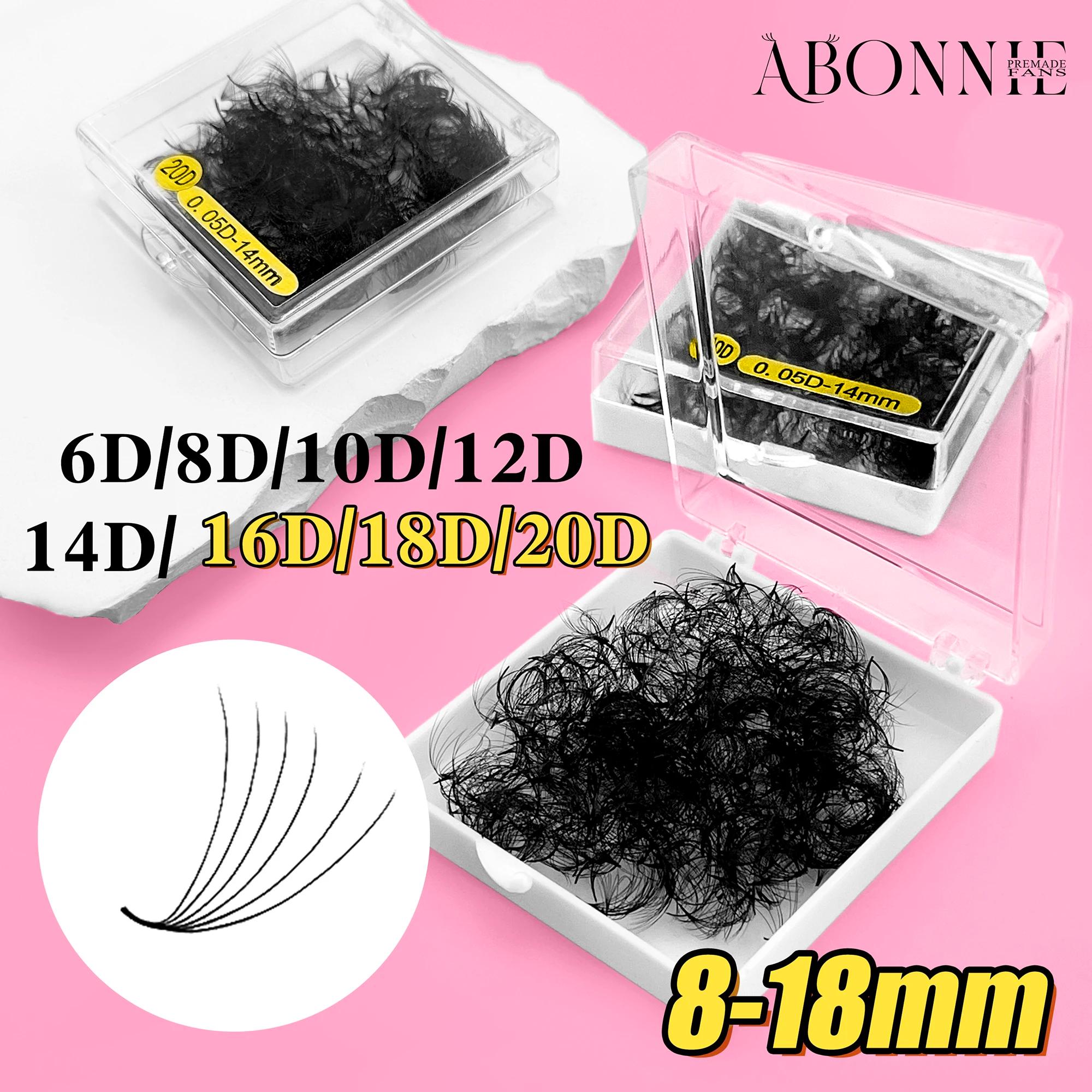 ABONNIE ample 8D-20D Base pointue tige courte préfabriquée ventilateurs de Volume russe Faux vison E