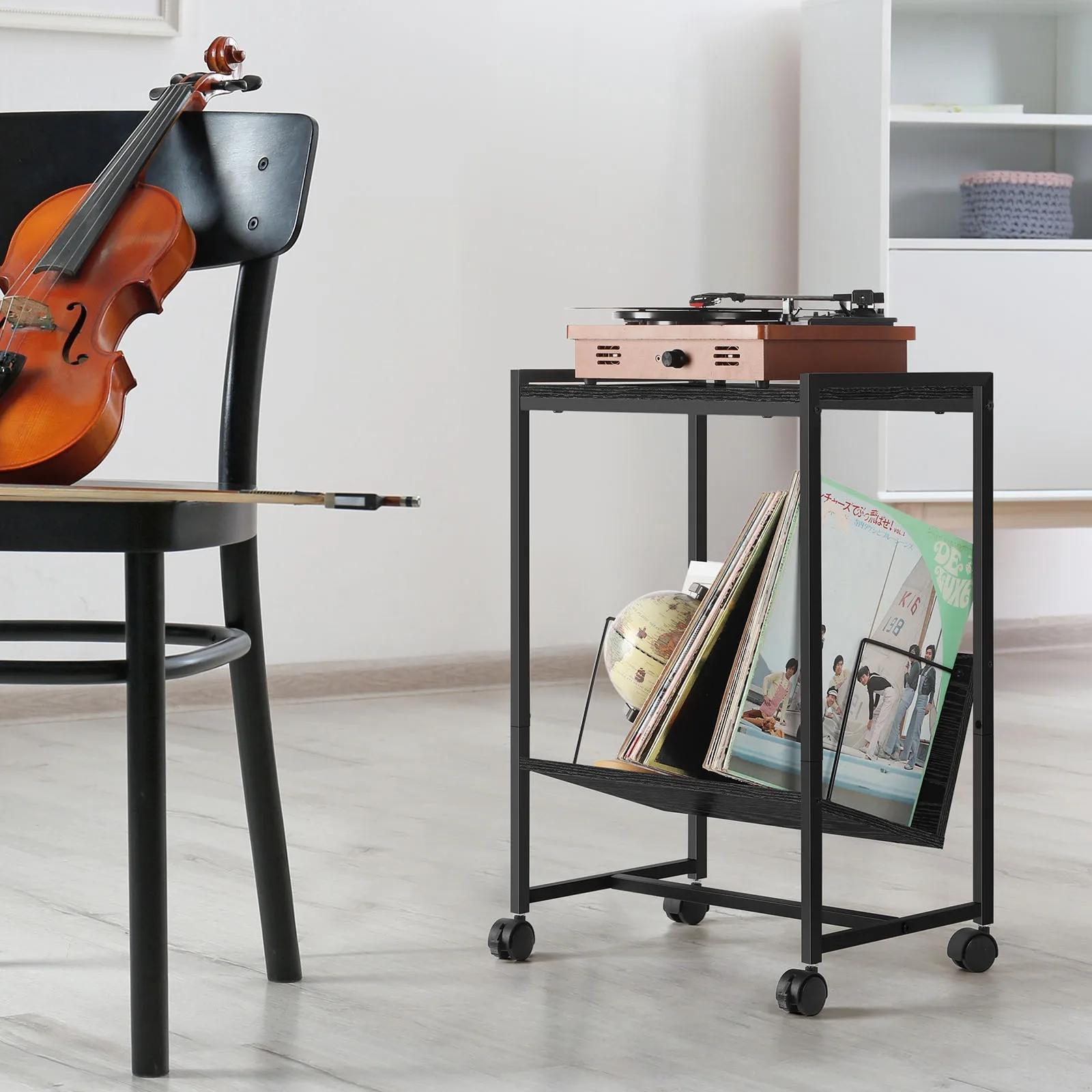 Support de tourne-disque coloré avec rangement d'enregistrement, armoire de rangement en vinyle avec