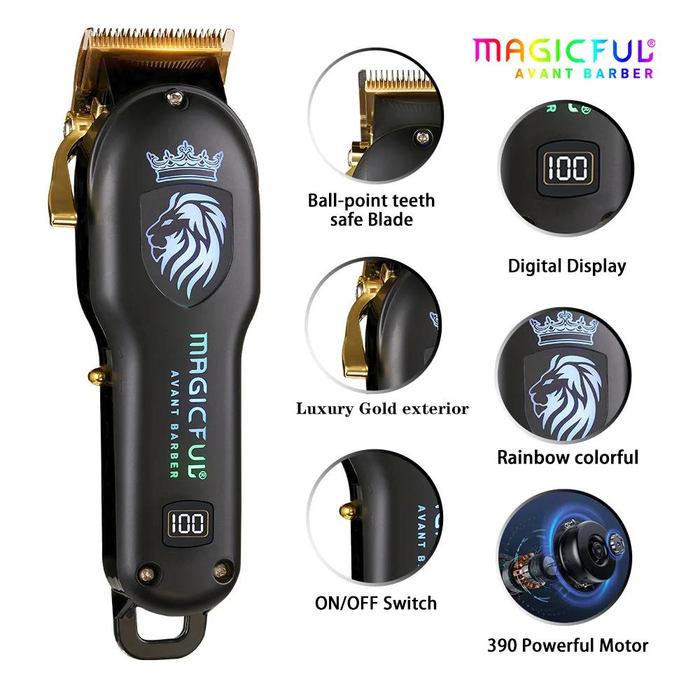 MAGICFUL nouvelle tondeuse à cheveux professionnelle tondeuse électrique Rechargeable pour hommes ba