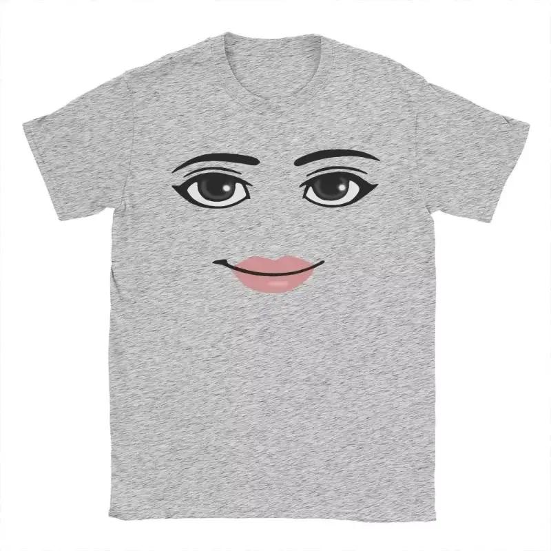T-shirts graphiques à manches courtes pour hommes et femmes, nouveauté Robloxs Face Game Meme, mode 