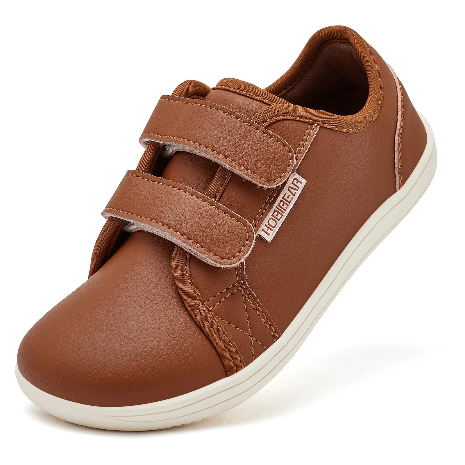 HOBIBEAR Baskets pieds nus minimalistes pour enfants |   Boucle à crochet |   Chaussures à bout larg