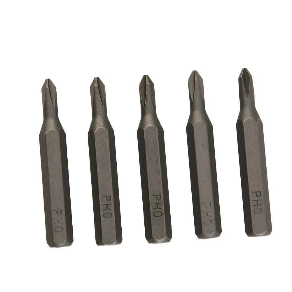 Embouts de tournevis cruciforme H4 × 28mm PH0000 PH000 PH00 PH0 PH1 PH2 4mm tige hexagonale bricolag