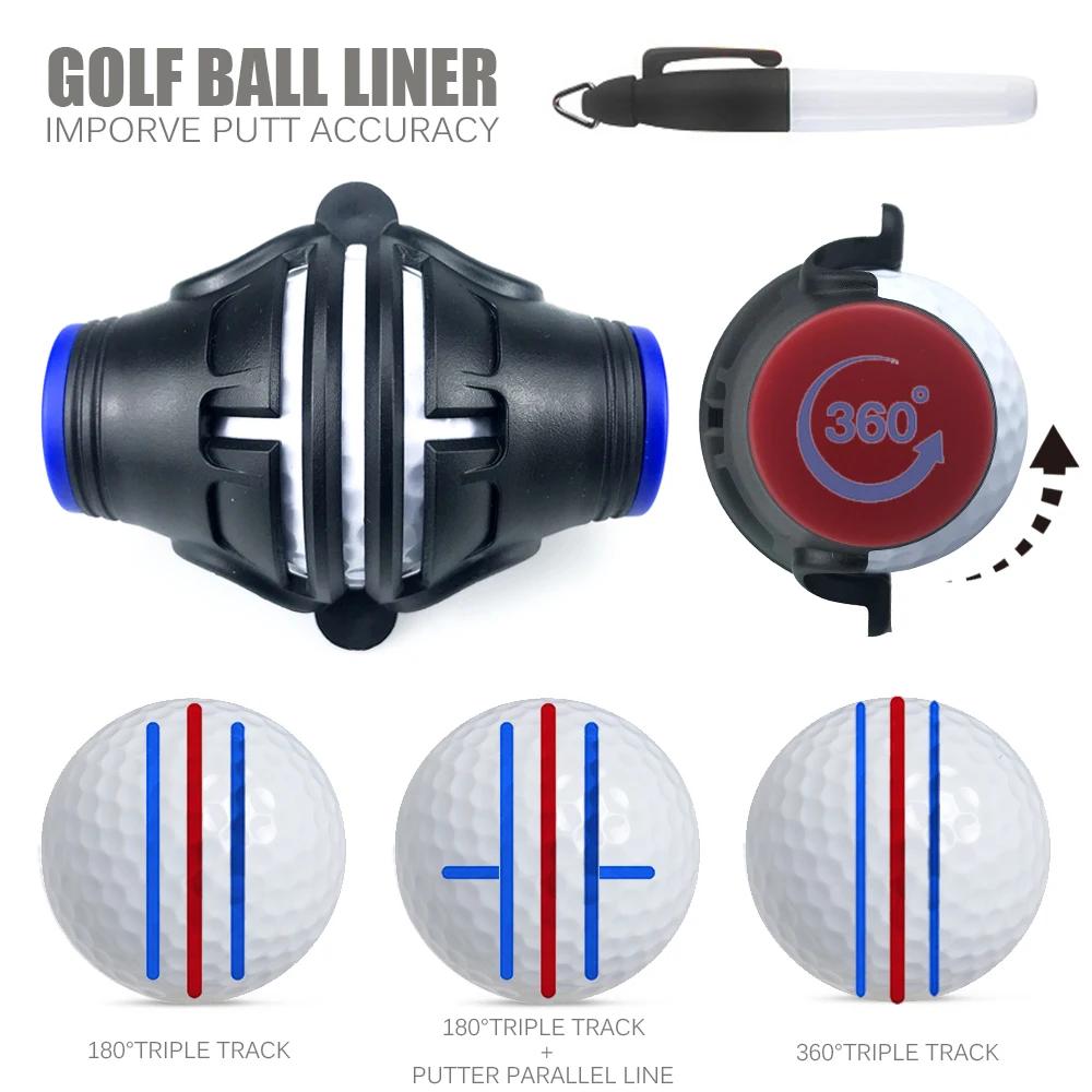 Marqueur de doublure de balle de Golf rotatif à 360 degrés, modèle de marqueur, stylo de positionnem
