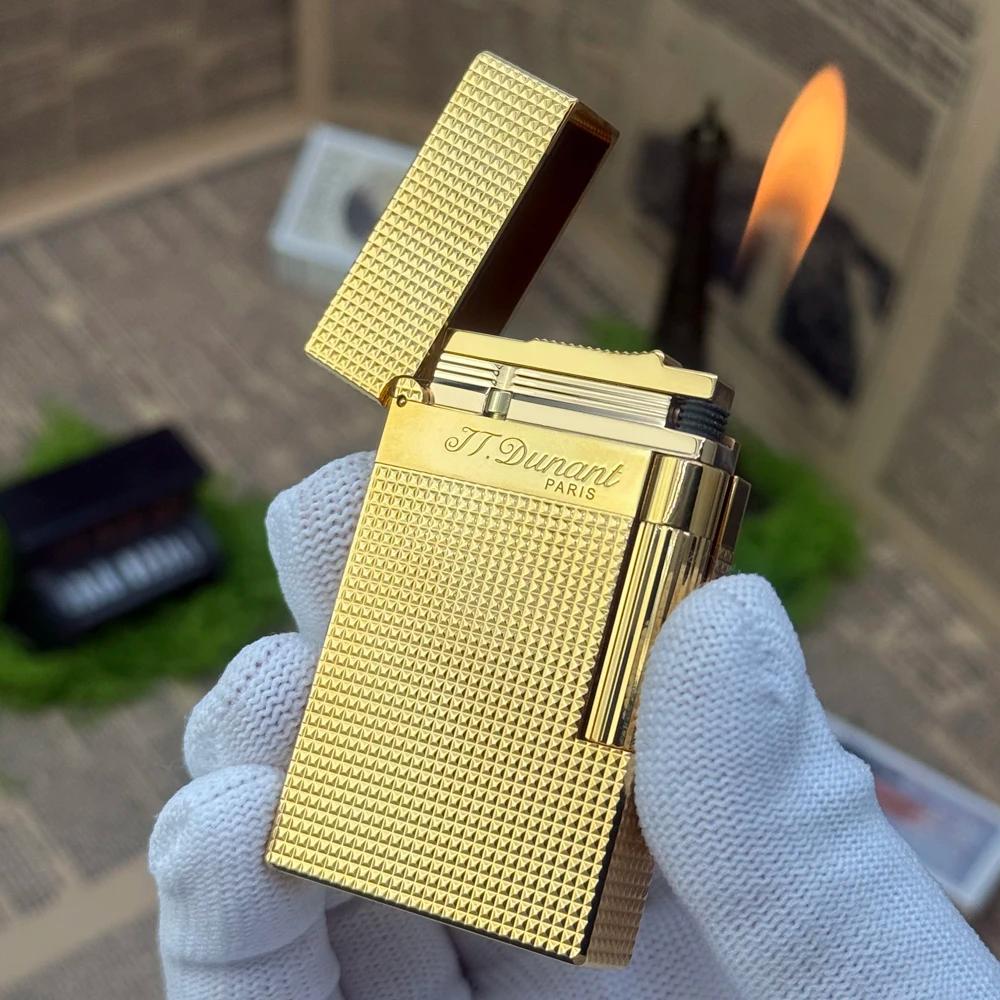 JT Dunant-Briquet à gaz butane Ping Sound, gadgets de fumée gravés classiques, accessoire de cigare 