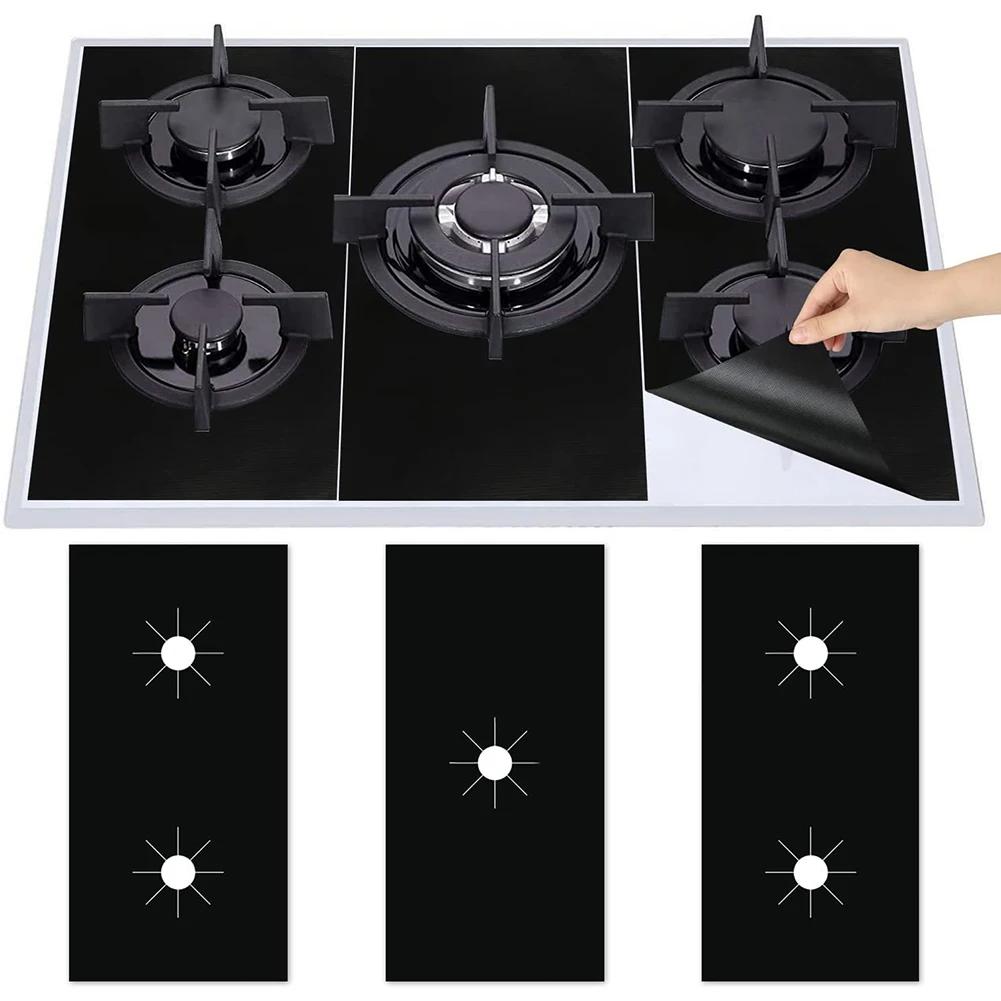 1 ensemble de coussinets de cuisinière à gaz à 5 trous, housse de protection pour le nettoyage de la