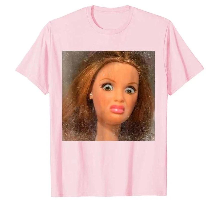 Drôle dégoûtant poupée visage Meme T-shirt pour hommes femmes t-shirts à manches courtes hauts chemi