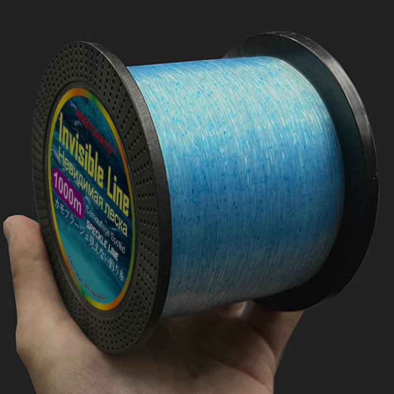 Ligne de pêche Invisible de 1000m, Monofilament tacheté, fil de Camouflage 3D coulant en Nylon, lign