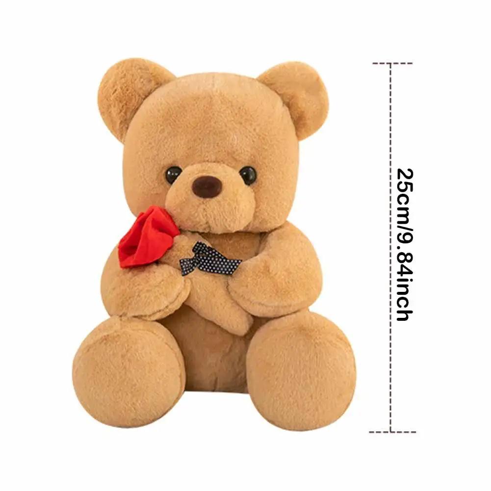 Ours en peluche Kawaii pour cadeau de saint-valentin, 25cm, Animal en peluche, poupée ours Rose, cad