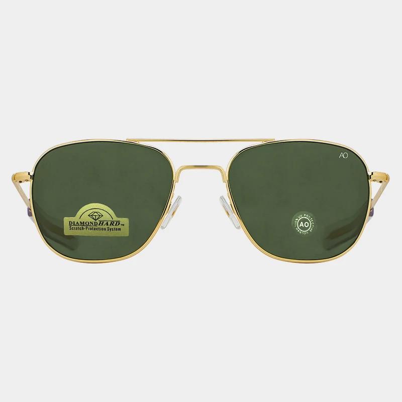 1 pièces/3 pièces pilote mode lunettes hommes Top qualité marque concepteur verre trempé lentille AO