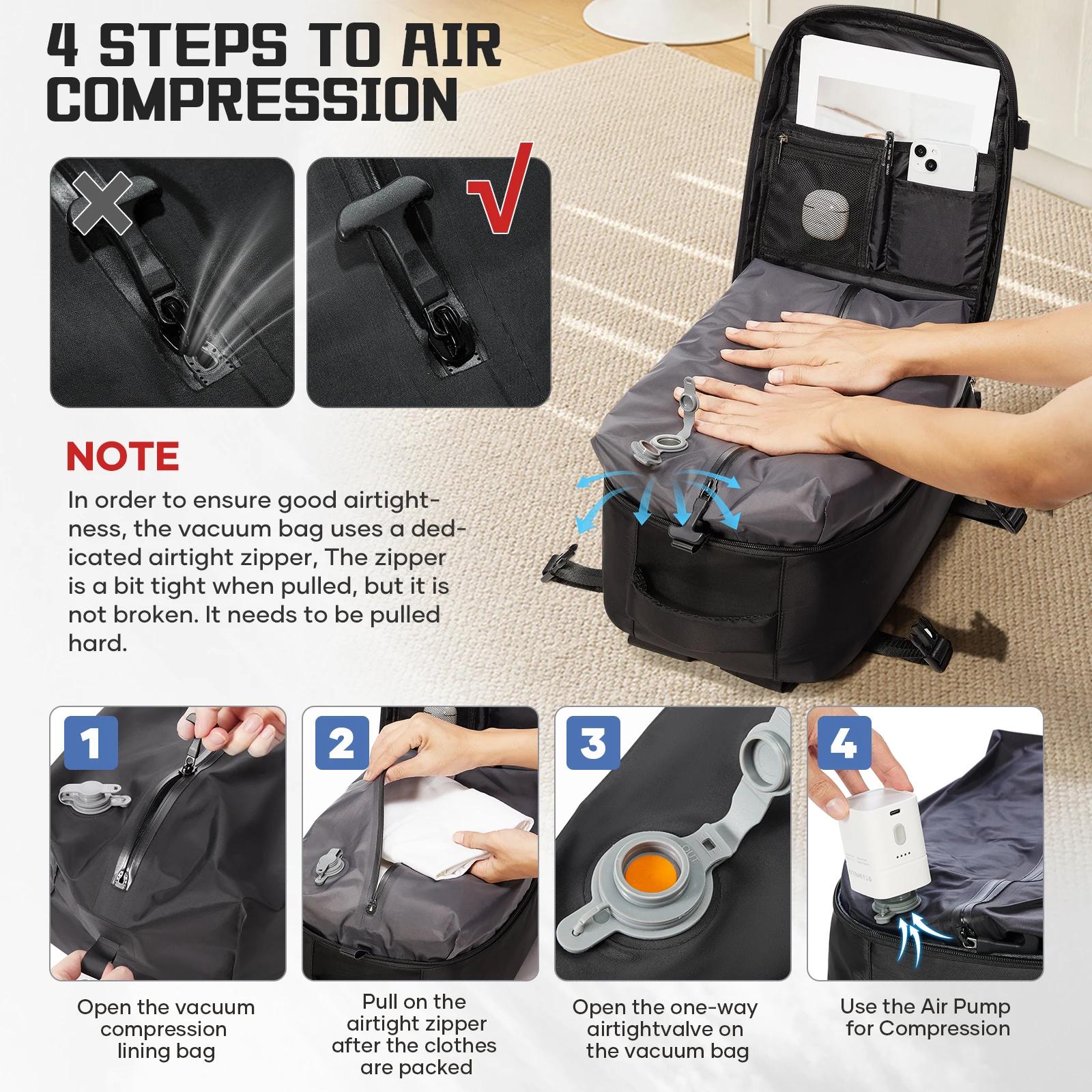 Sac de rangement sous vide, sac à dos Ryanair 40x30x20, sac à dos sous vide, sac à dos de voyage pou