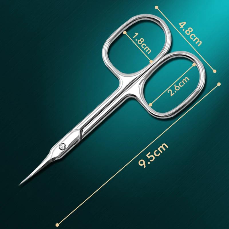 Ciseaux de Manucure Russe en Acier Inoxydable, Pointe Incurvée, Coupe, Pédicure, Toilettage, Profess