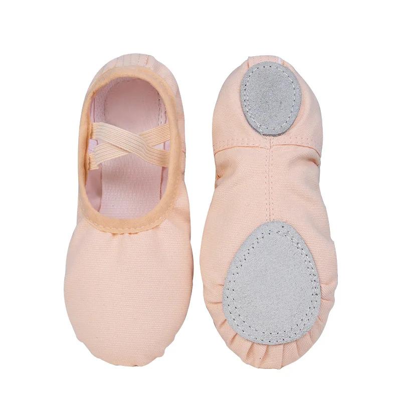 Ballerines en toile à semelle souple pour filles, pantoufles de danse de ballet pour enfants, baller