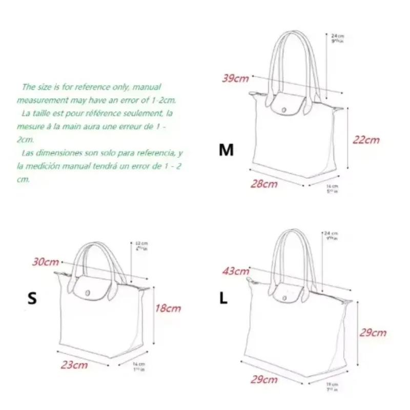 Sac à bandoulière pour femmes à double poignée, sac fourre-tout pliable en nylon, sac à main brodé t