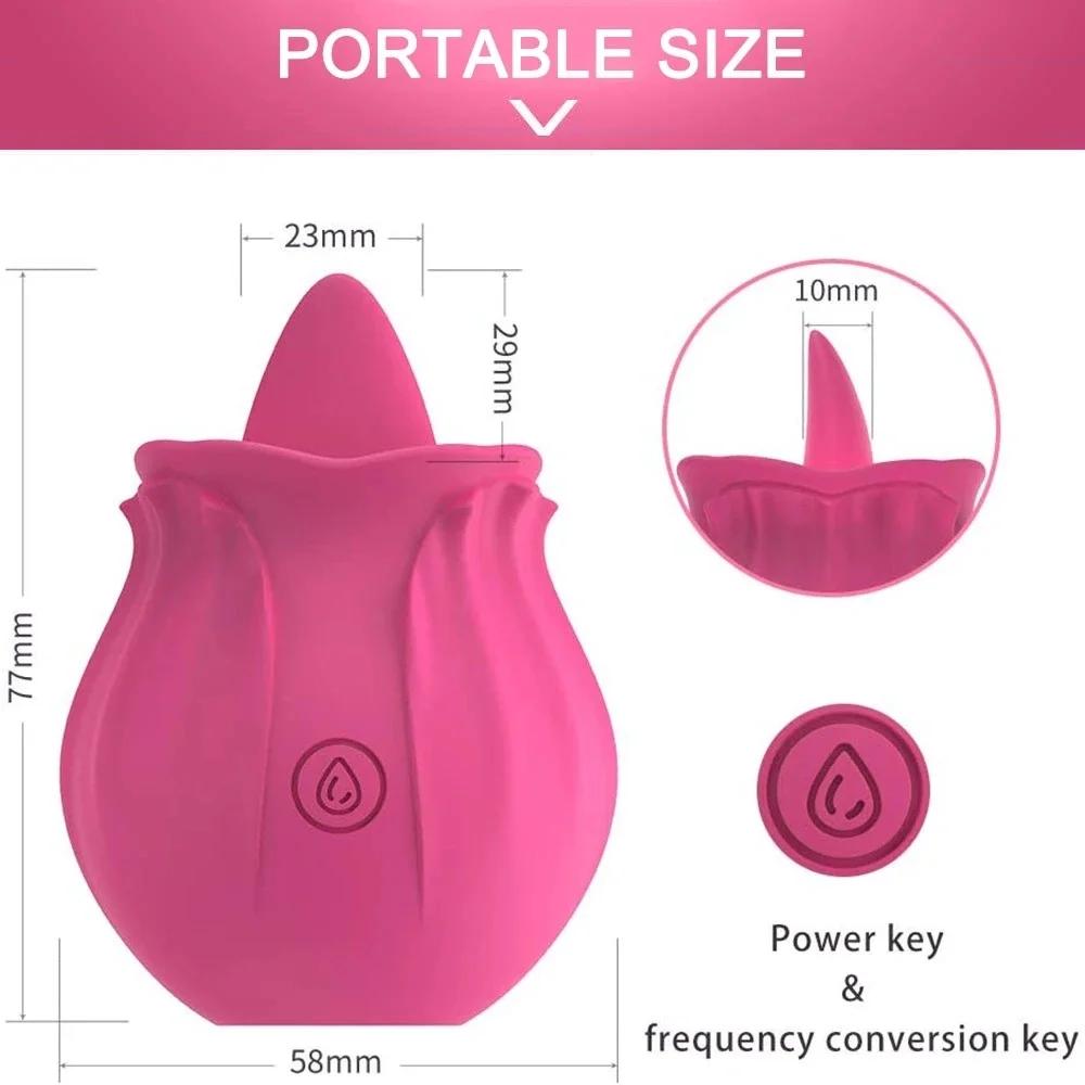 Vibromasseur de point G pour femme, jouet rouge rose, langue léchant, stimulateur de clitoris, Chev,