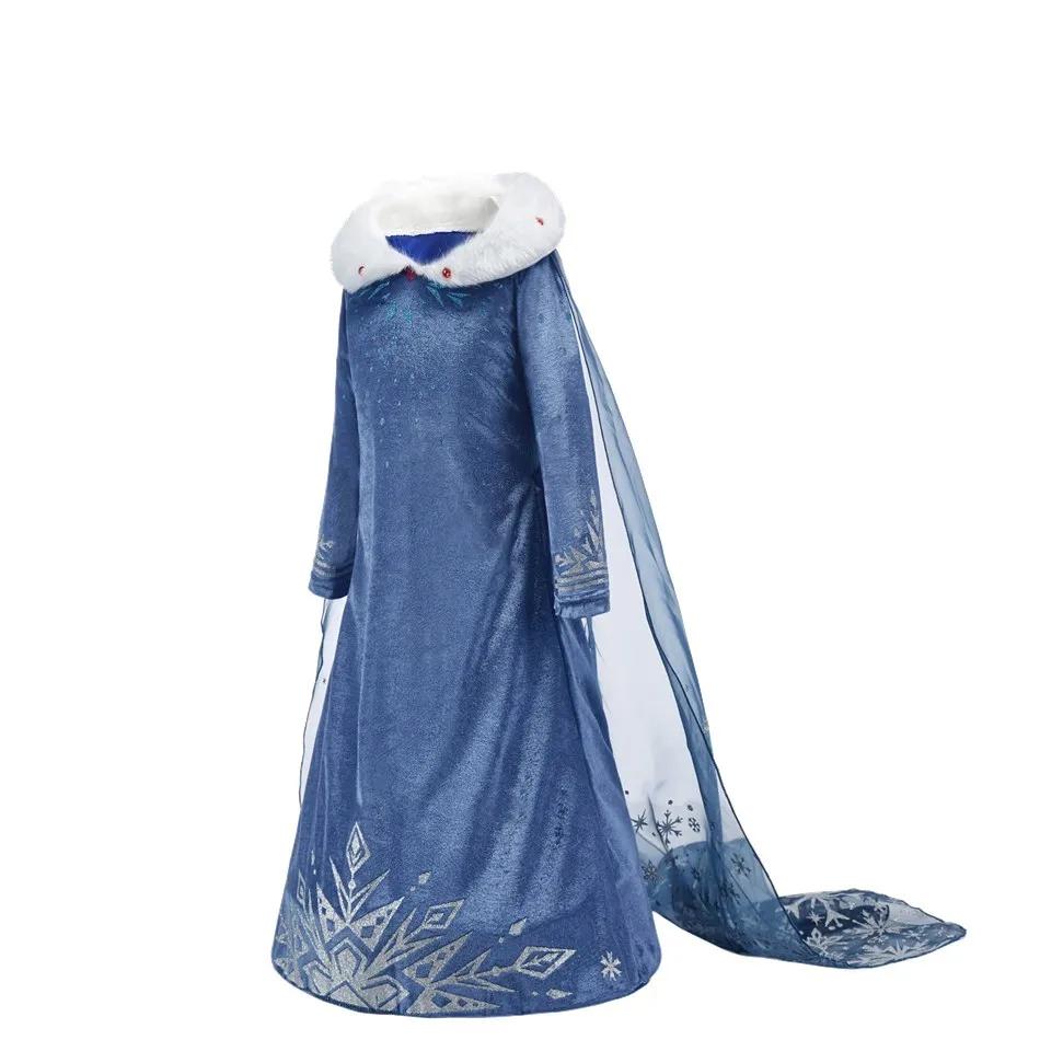Robe de princesse reine des neiges pour enfants, Costume Elsa pour filles, tenue de fête d'anniversa