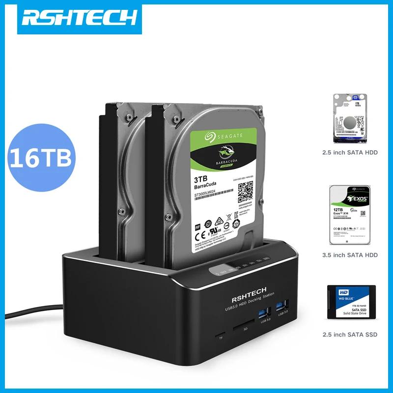 RSHTacétone-Station d'accueil pour disque dur externe, USB 3.0 vers SATA, 2.5/3.5 pouces, SSD, HDD S