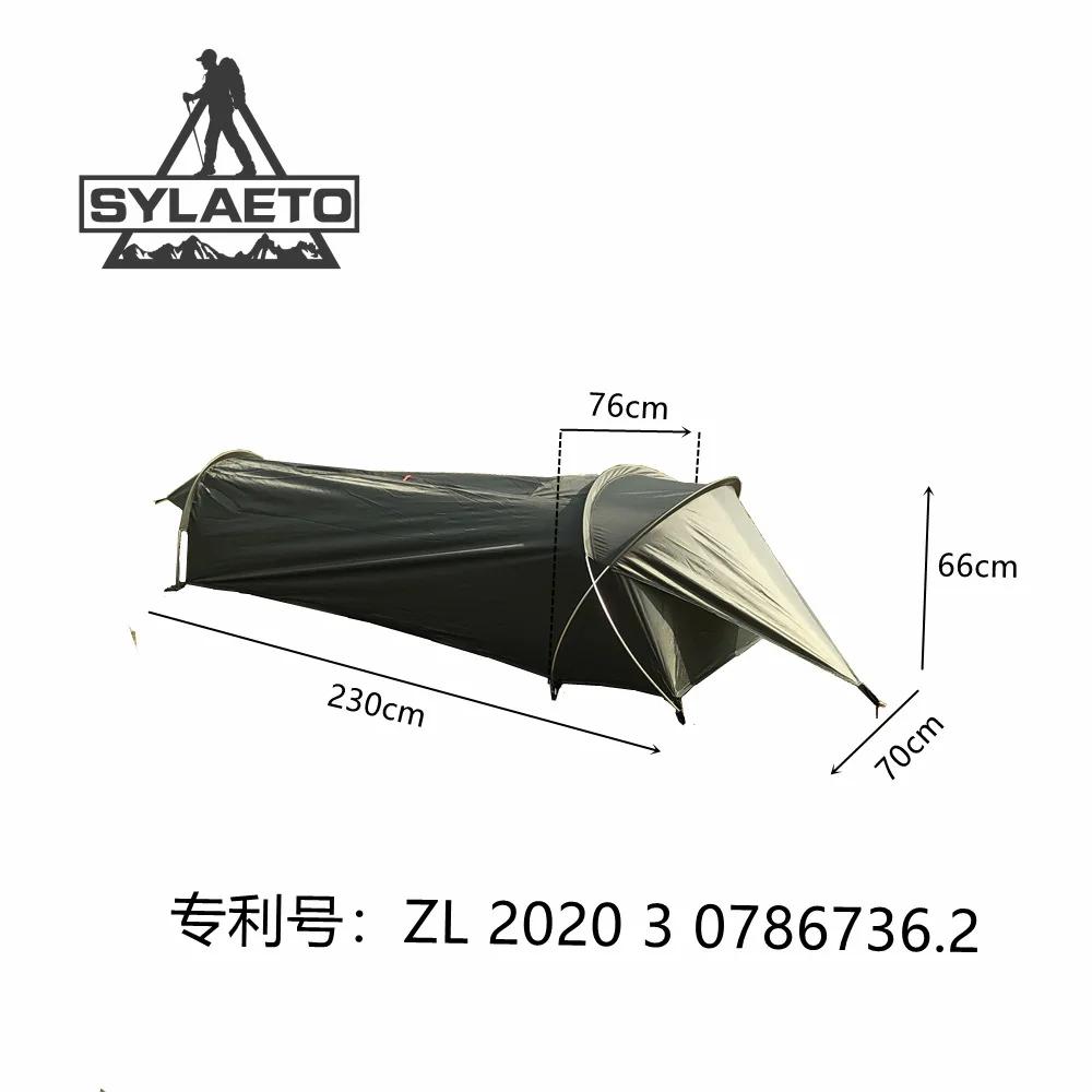 Tente bivy 1 personne pour le camping, la randonnée, la couleur verte de l'armée