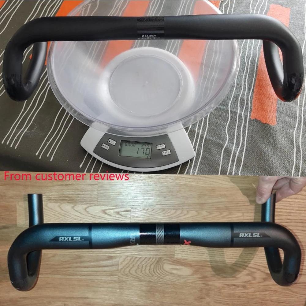 RXL SL 31.8mm barre de chute en carbone guidon de vélo de route 380/400/420/440mm UD mat routage ext