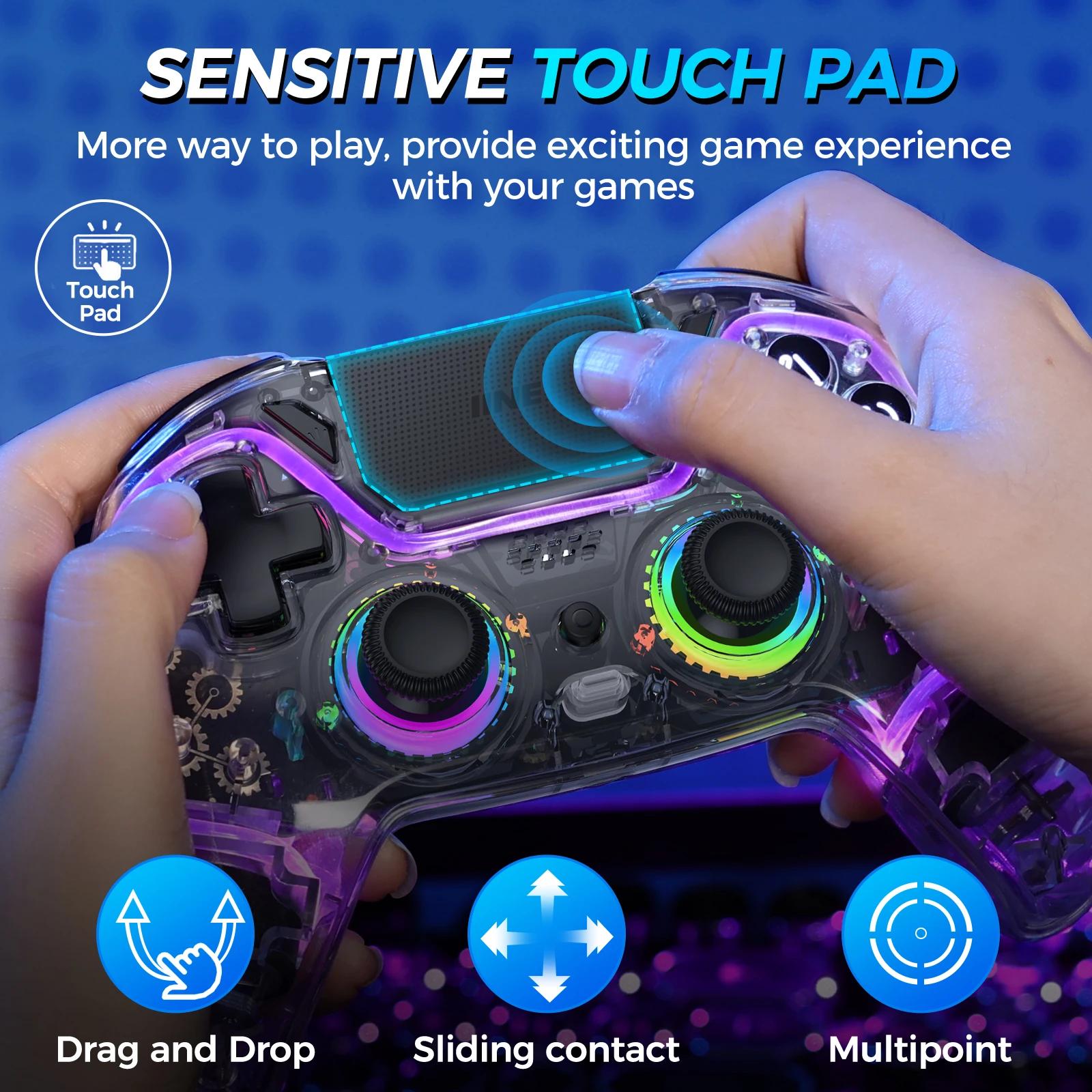 Contrôleur sans fil IINE Bastet Compatible avec PS4/Switch/PC/Android/IOS, Joystick et déclencheur à