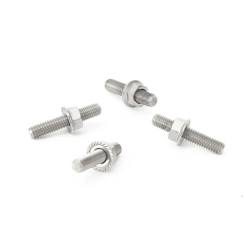 Écrou de goujon de collecteur d'échappement, 4 pièces, pour Sportster Dyna Softtail Glide Fatboy Tou