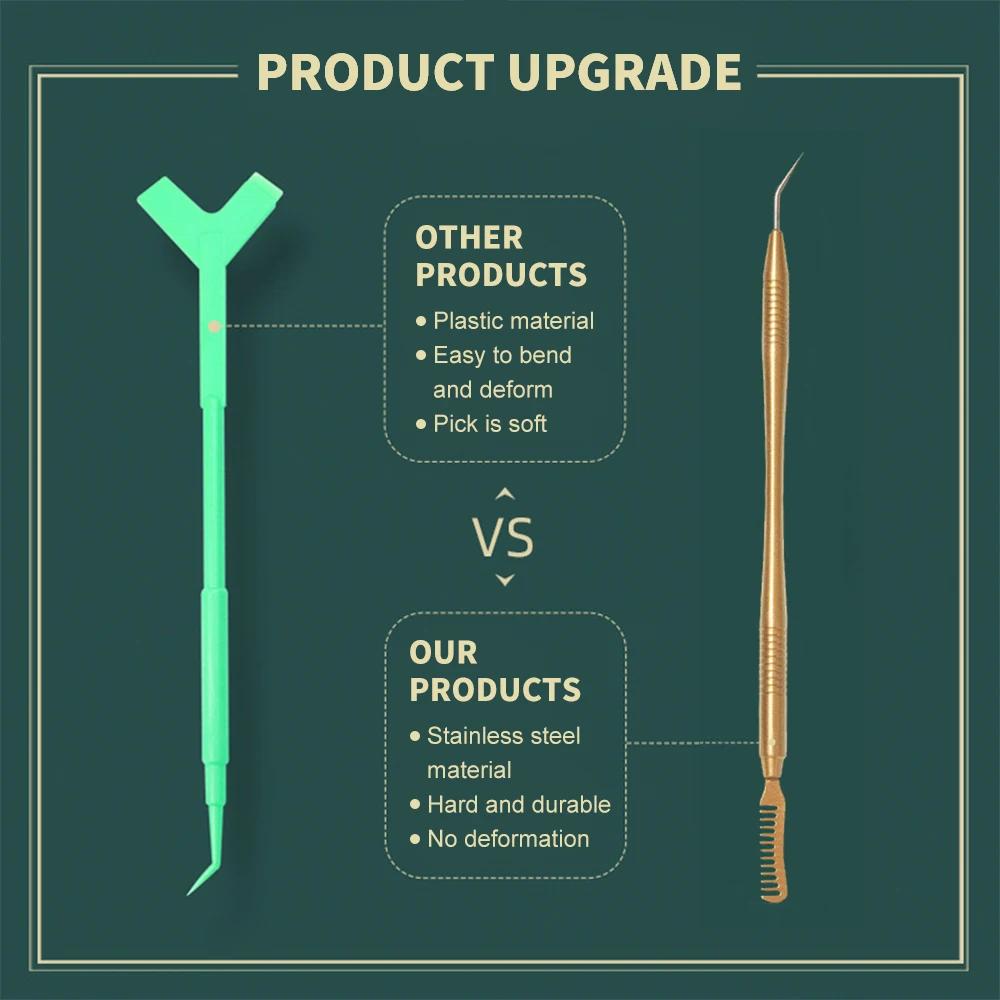 Kit de recourbe-cils, bâton de permanente, applicateur cosmétique en acier inoxydable, peigne, outil