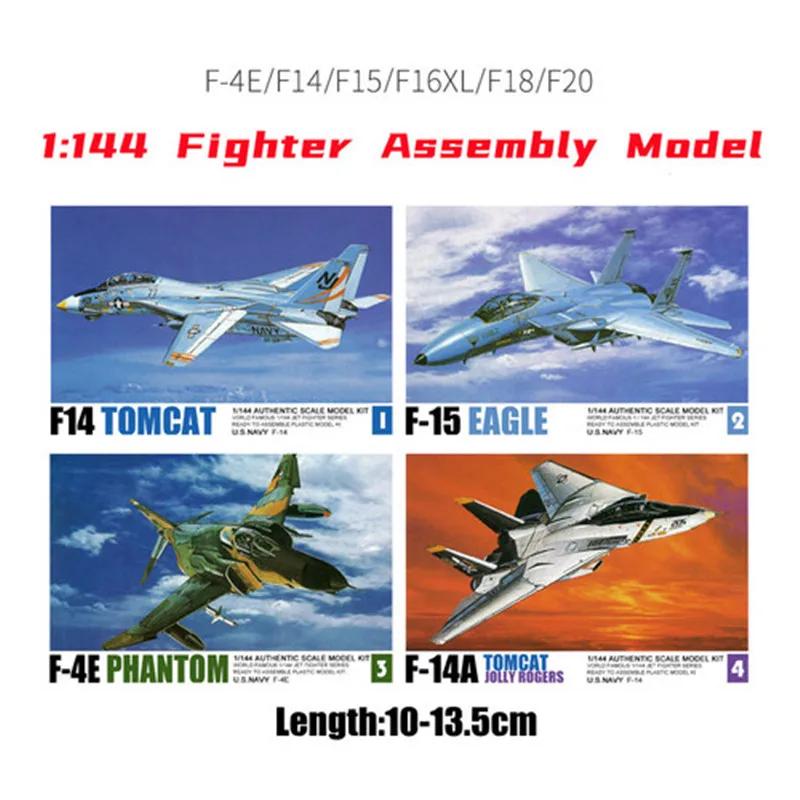 Modèle de chasseur assemblé 1/144, modèle de Simulation militaire F-14 F-15 F/A-18