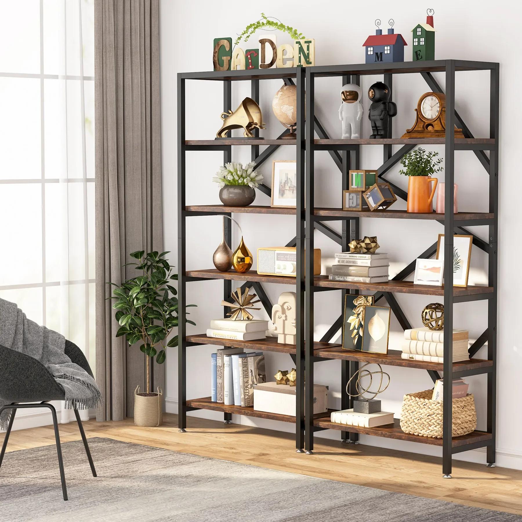 Tribesigns-Bibliothèque Etagère Industrielle, Affichage à 5 Étagères, 71 ", T1 pour Salon