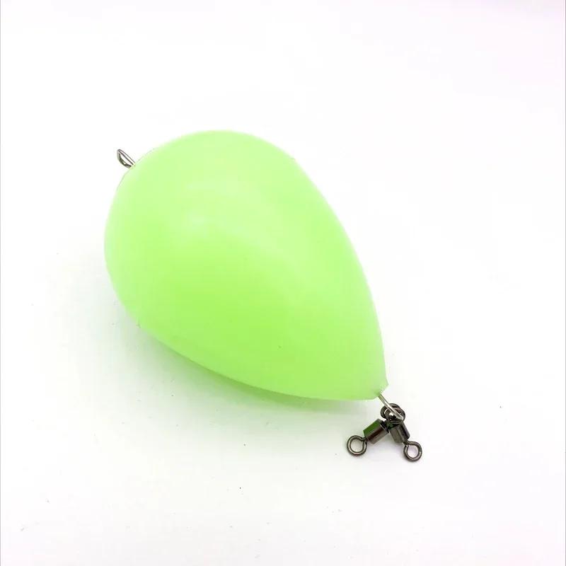 Flotteur d'œuf lumineux vers le haut, flotteur fluorescent, aide au lancer, appât de lancer longue d