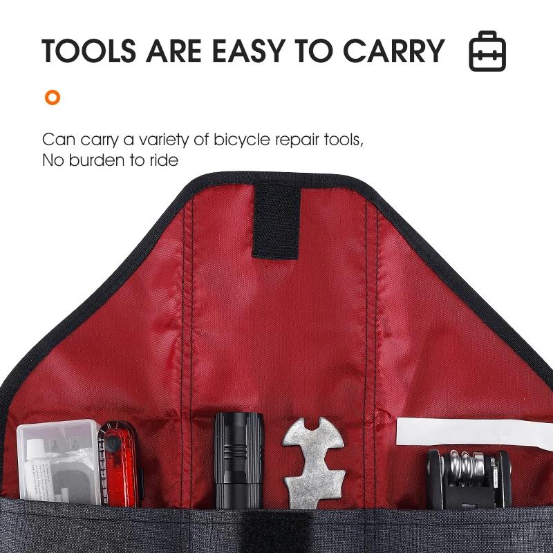 WEST BIKING – sac de vélo pliable, sac à outils, sac de cadre avant, pochette de selle de vélo, Pack