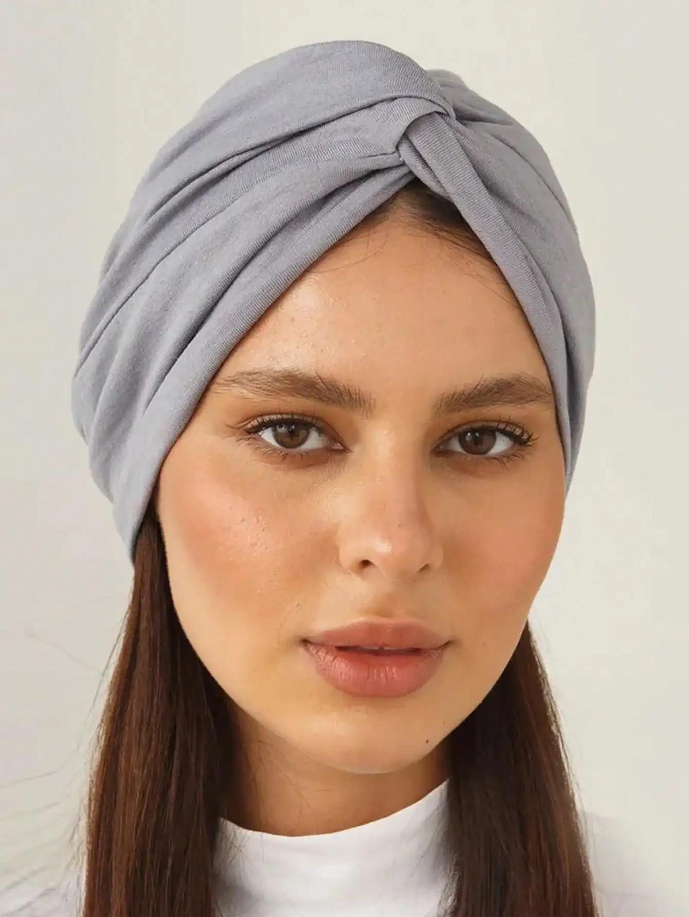 Casquettes Hijab musulmanes pour Ramadan, foulard à la mode pour femmes, couleur unie, soins capilla