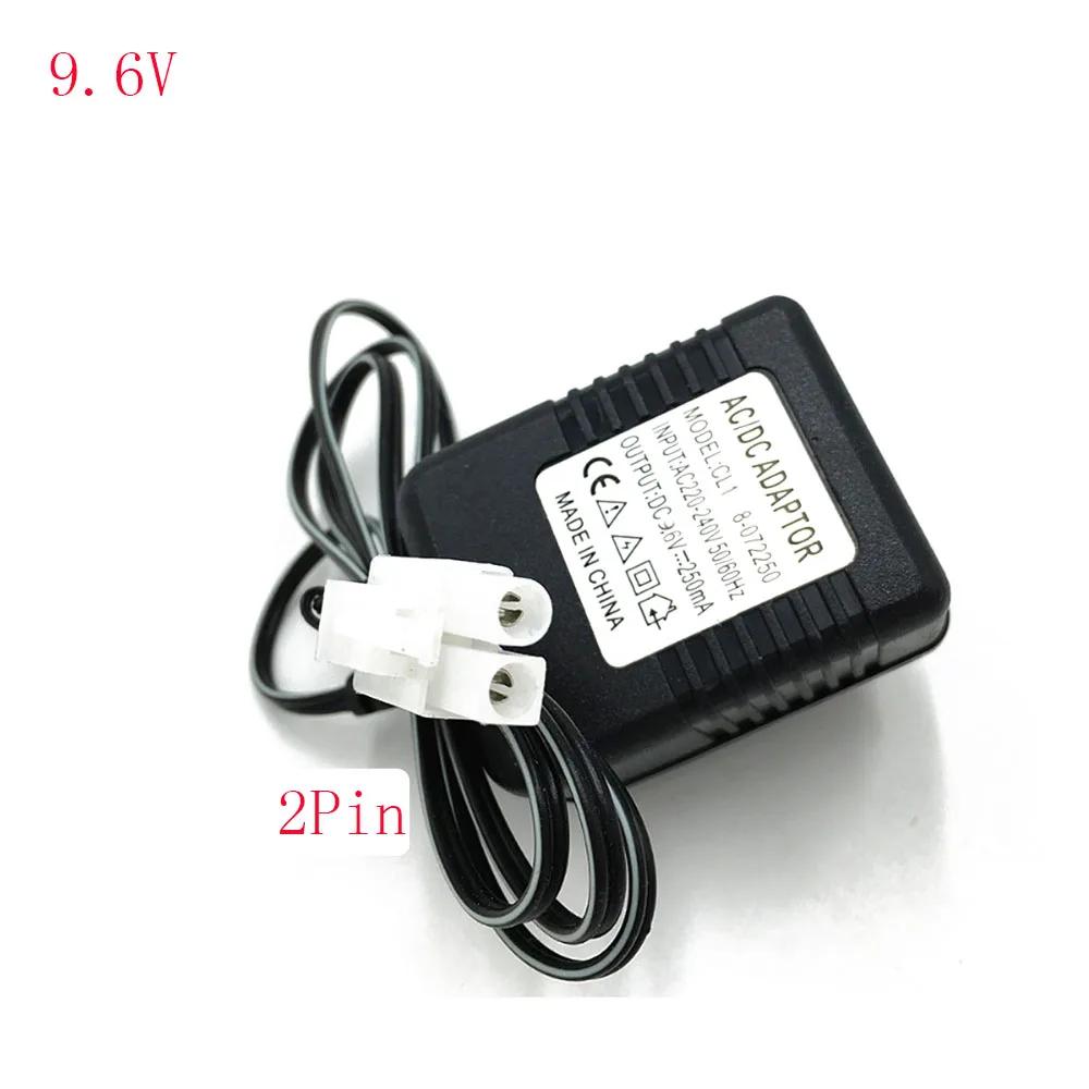 Chargeur d'alimentation 7.2V 9.6V 2 broches pour jouet RC, pour batterie NiCd NiMH 220-240V, prise u