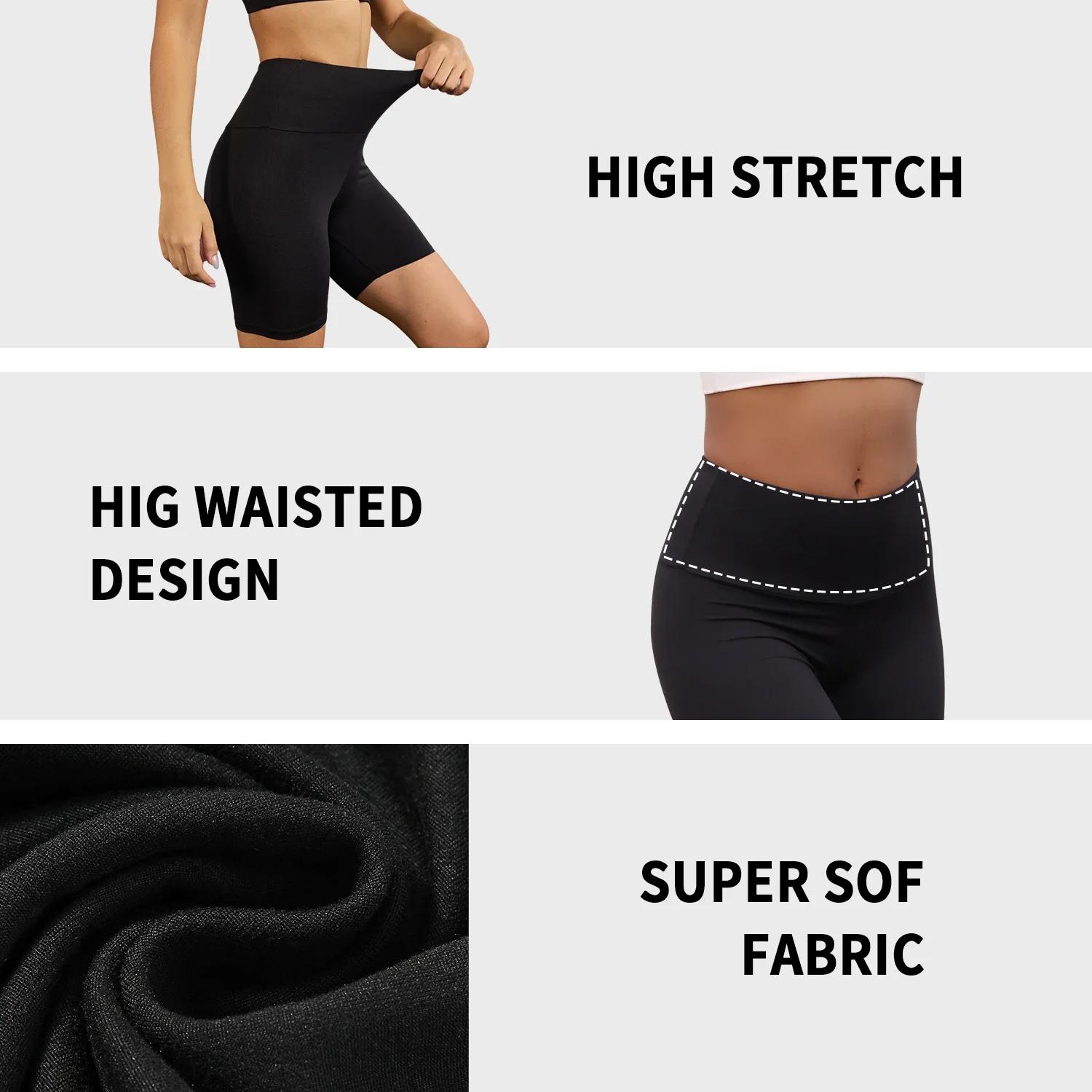 Short de motard taille haute pour femmes, Super doux, contrôle du ventre, pas transparent, entraînem