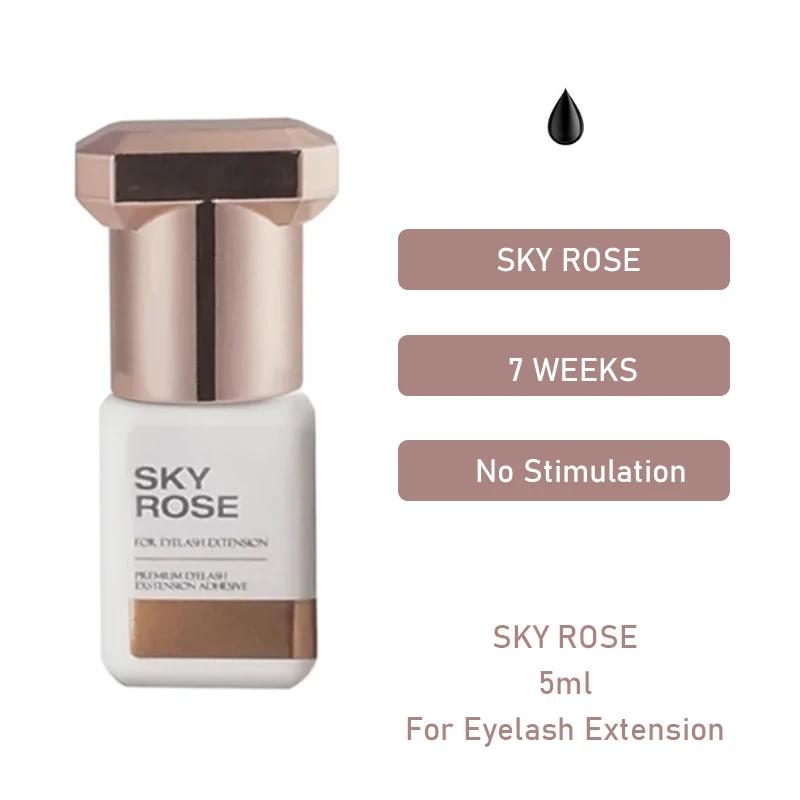 Colle Rose ciel originale coréenne, 5 bouteilles, fournitures d'extension de cils Flase, outils de m