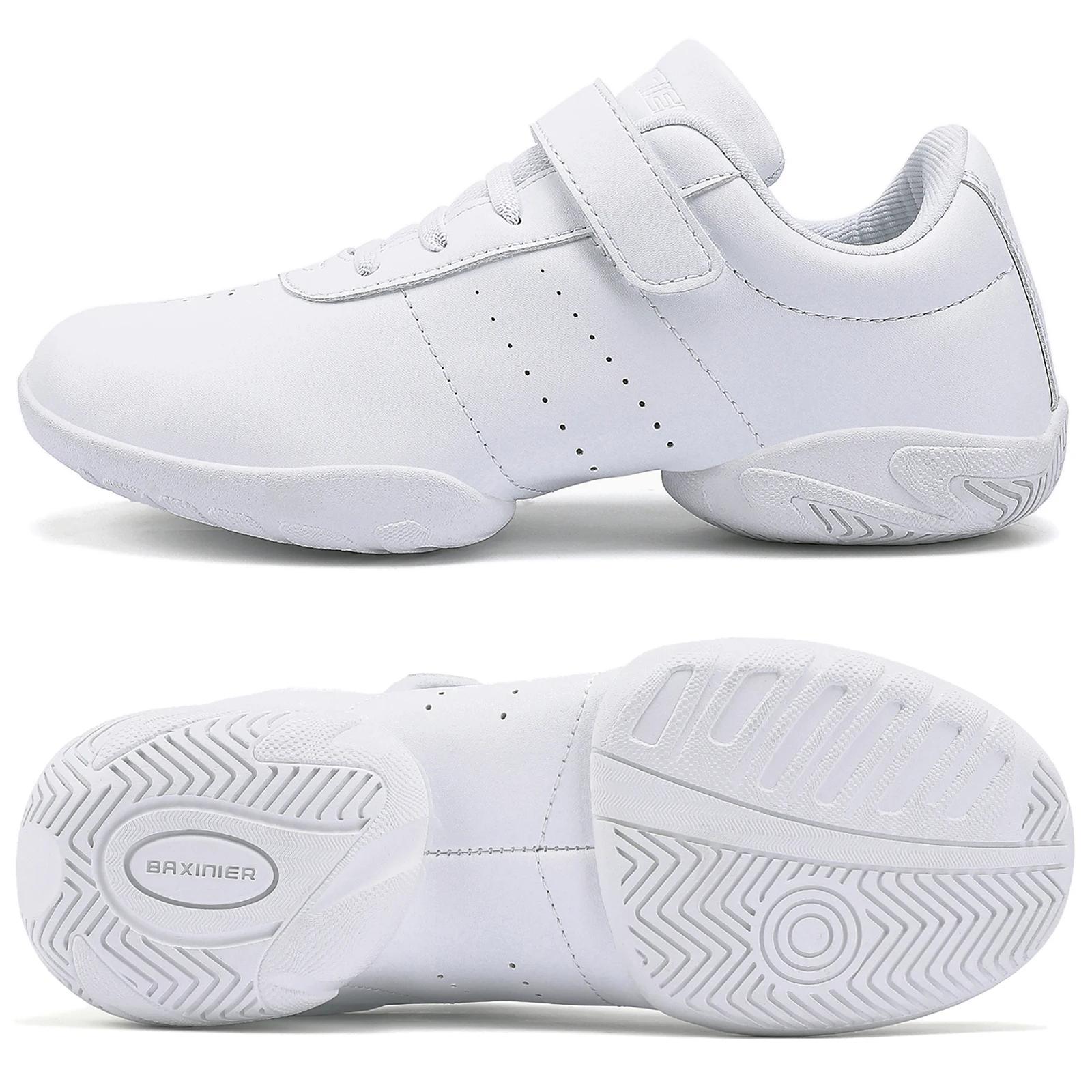 BAXINIER – chaussures de danse de pom-pom girl blanches pour filles, baskets d'entraînement athlétiq