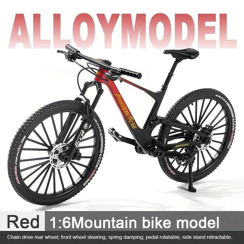 Modèle de vélo de montagne en métal Vintage, Mini jouet de bureau classique en alliage moulé sous pr