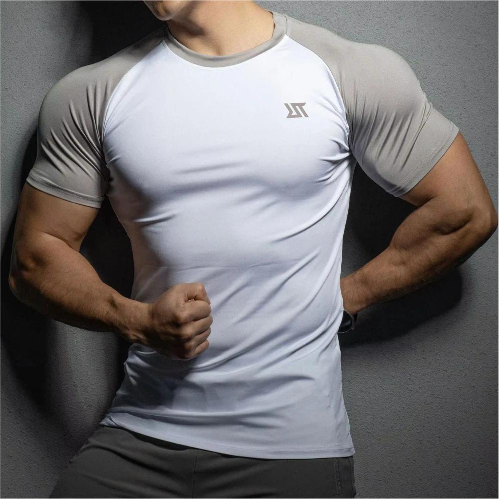 T-shirt fitness homme Righttrack manches courtes - Haute élasticité pour running et gym