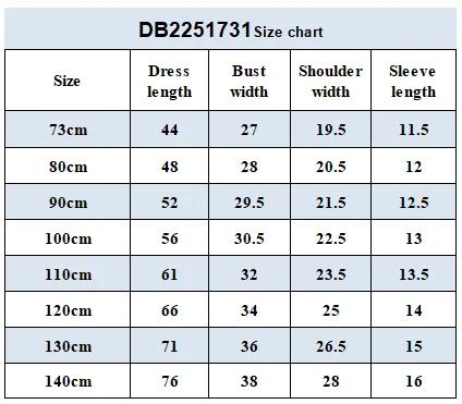 Dave Bella robe d'été pour enfants nouveau doux doux mignon filles bébé coton robe de princesse impr