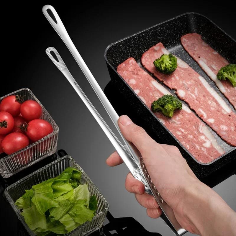 Pinces de cuisine en acier inoxydable pour Barbecue, pince à viande pour Barbecue, pincettes de cuis